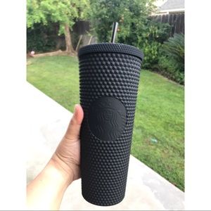 Starbucks spikey black matte tumbler new 24 oz